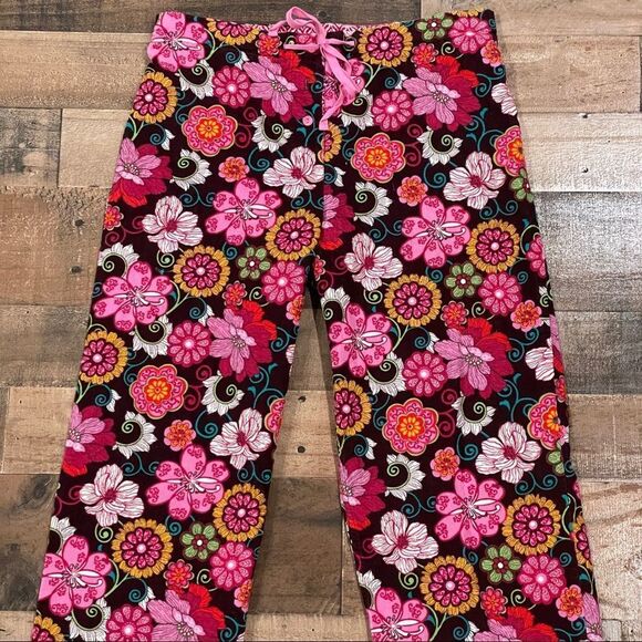 Vera Bradley Floral Print Corduroy Pajama Lounge Pants Size Small - Picture 4 of 11